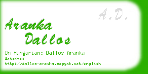 aranka dallos business card